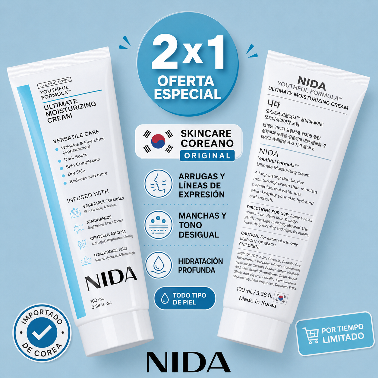 Crema NIDA – Reparación intensiva para una piel suave, firme y radiante
